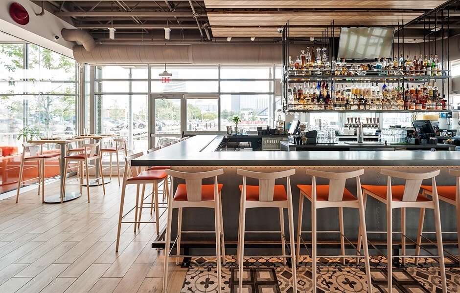 Photo of the Smile barstools at Nuevo Modern Mexican