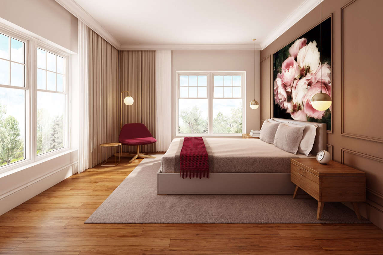 Alternate rendering of a suite at the Martin House