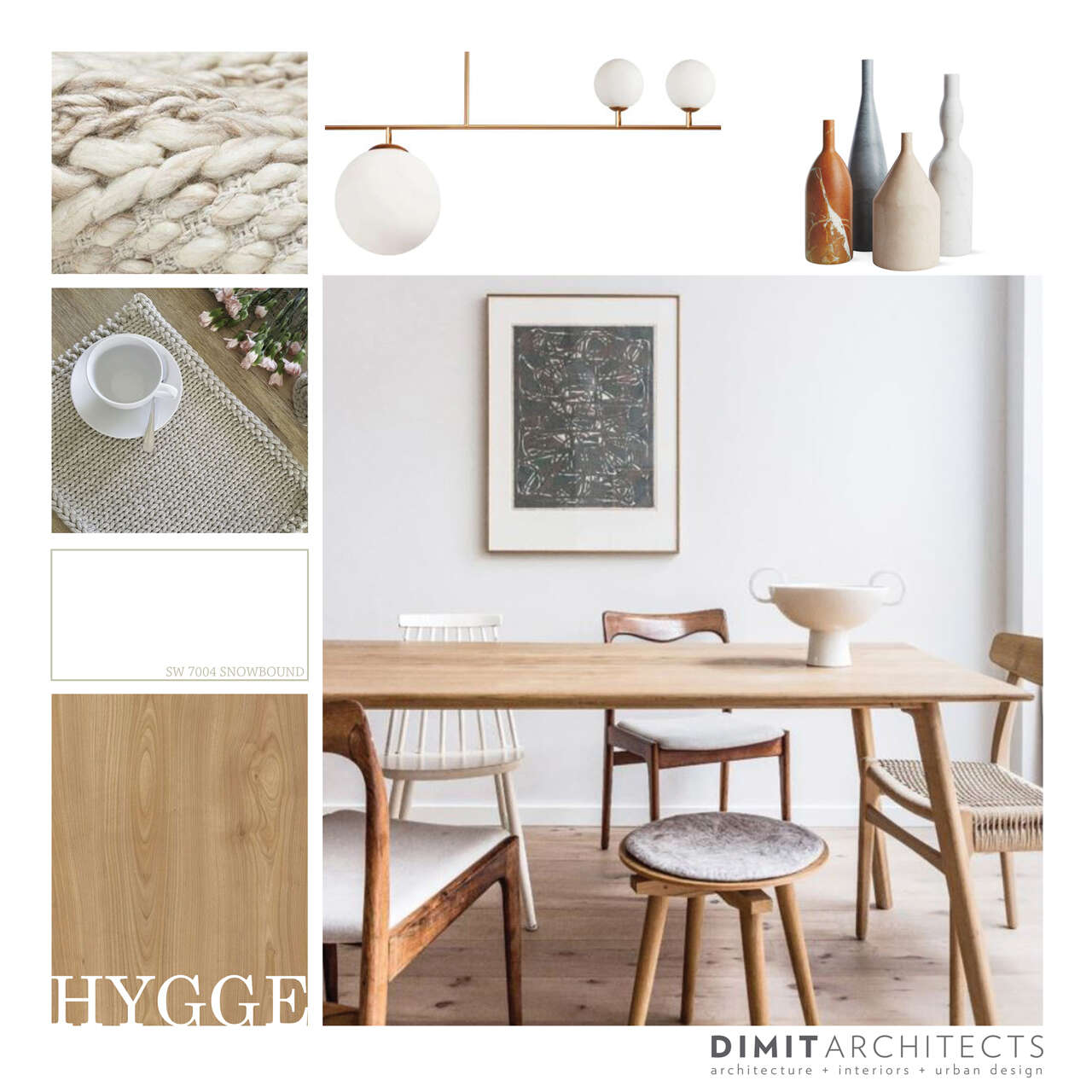 Collage with the theme Hygge
