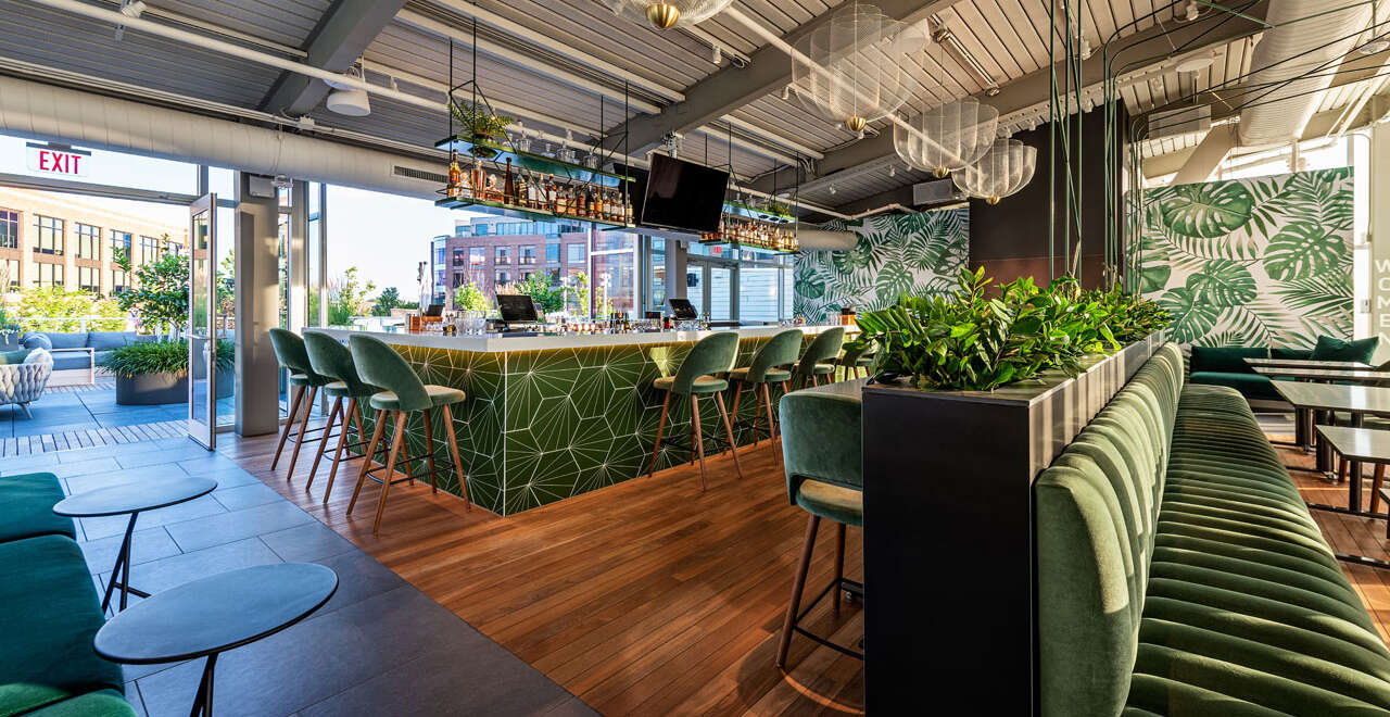 The bar area at Garden City