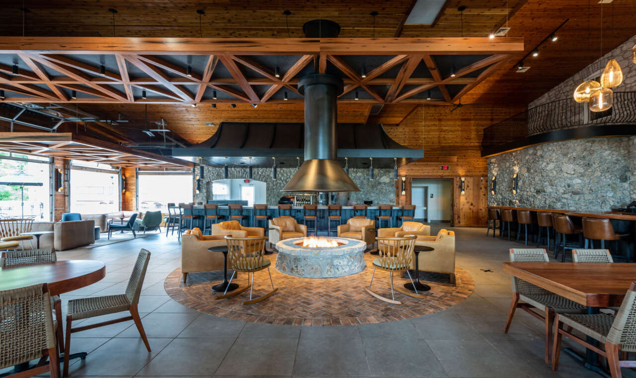 Th fire pit area at Gideon Owen Wine Company