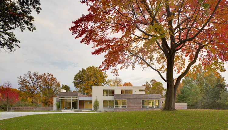 Exterior of the Shaker Residence.