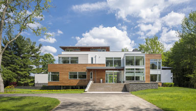 The exterior of the Bentleyville Residence.