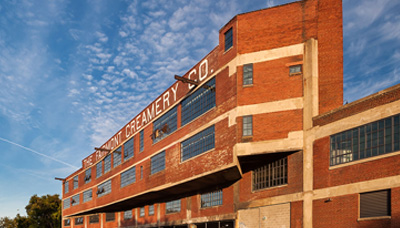 The exterior of the Fairmont Creamery.