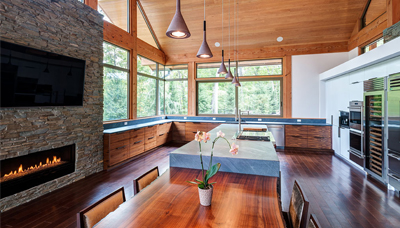 The kitchen of the Brecksville Residence.