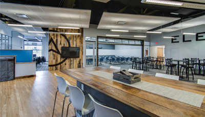 The interior of the Tech Elevator office in Cleveland, Ohio