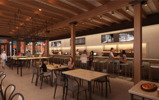 Rendering of the interior of the Fulton Galley in Chicago