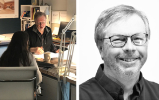 Two photos of Dimit Architects Technical Director John Tellaisha